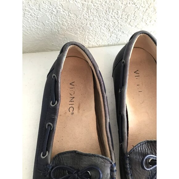 VICINI- WOMENS NAVY SLIPON SHOES SIZE 7.5 - Picture 7 of 8